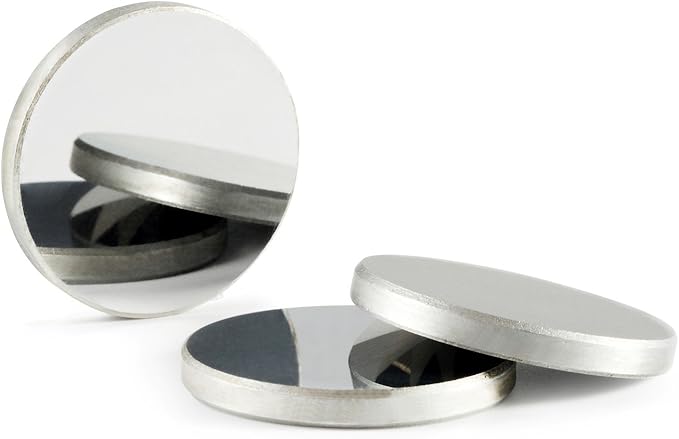 TEN-HIGH Mo Reflective Lens CO2 Laser Lens Laser Mirror Molybdenum Mirrors, for CO2 Laser Engraving Cutting Machine, Dia 30mm 3PCS