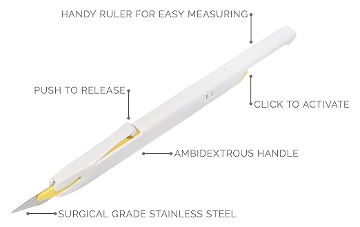 TIDI PenBlade Retractable Utility Knife, Blade Sizes 10, and 15 ― - Image 2