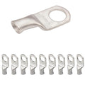 SELTERM 10pcs 8 AWG-3/8 Stud Tinned Copper Wire Lugs, Heavy Duty Battery Cable Ends,8 Gauge Ring Terminals, UL Battery Lugs Marine Grade Copper Eyelets Electrical Battery Terminal Connectors