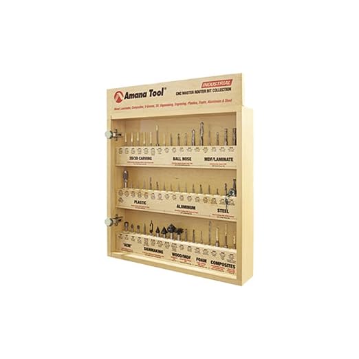 Amana Tool - AMS-CNC-58 - Master CNC Router Bit Collection, 58-Pcs