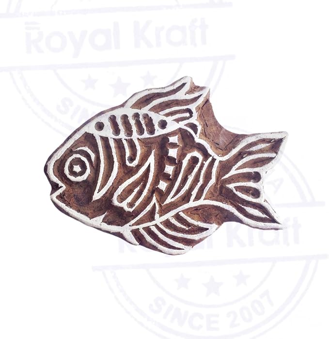 Royal Kraft Wooden Stamps DIY Fabric, Henna Printing Blocks THDtag043 - Image 3