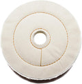 Benchmark Abrasives 6" Cotton Cushion Sewn Buffing Polishing Wheel for Bench Grinder with 1/4" Mandrel, for Polishing Finishing Smoothing on Aluminum, Stainless Steel (Cotton Cushion)