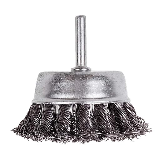 Rocaris 6 Pack Wire Wheels Brush, 3 Inch Knotted and Plated Crimped and 1-Inch Carbon Knot Wire End Brush, Cup Wire Wheels Brush Set Perfect for Removal of Rust/Corrosion/Paint