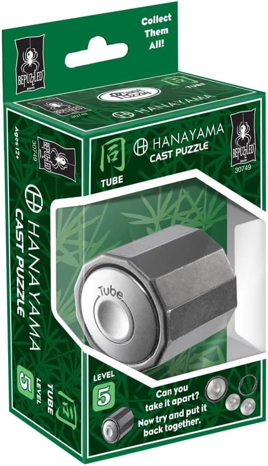 BePuzzled | Tube Hanayama Metal Brainteaser Puzzle Mensa Rated Level 5 - Image 3