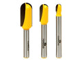 YONICO Round Nose Core Box Router Bit Set 3 Bit 1/4-Inch Shank 14360q