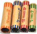 L LIKED 64 Assorted Preformed Coin Wrappers, Nickels and Dimes by LLIKED