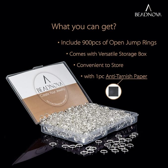 BEADNOVA 7mm Open Jump Rings for Jewelry Making Silver Jewelry Jump Rings for - Image 2
