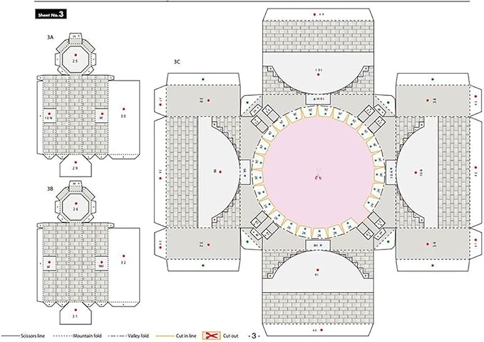 Istanbul Blue Mosque DIY Paper Model Kit - Image 3