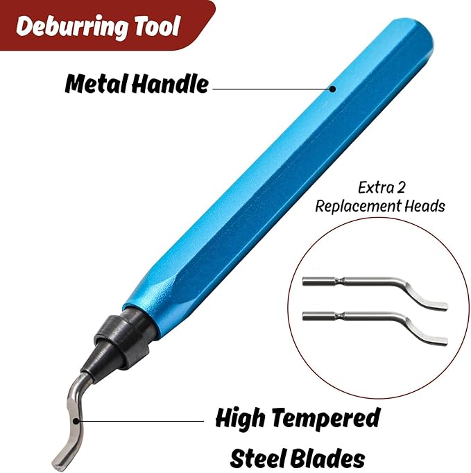 YOUEON Tubing Cutter Set, 6-Piece Copper Pipe Cutter Kit with Self-Tightening C-Shape Cutters (1/2", 3/4", 1"), Deburring Tool with 2 Extra Blades, for PVC, Copper, and Aluminum Pipes