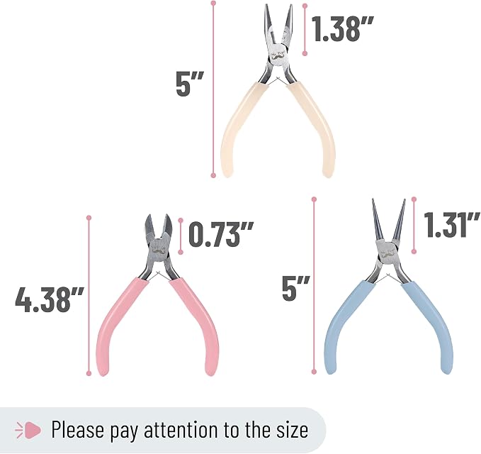 Mr. Pen- Pliers for Jewelry Making, 3 Pack, Chain Nose | Round Nose Pliers Set - Image 3