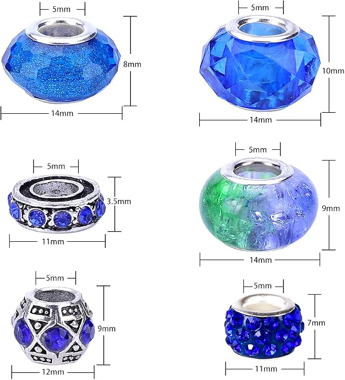 European Large Hole Spacer Charm Beads - Image 3
