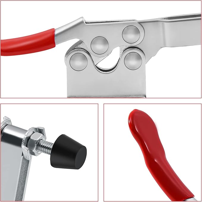 5pack Hold Down Toggle Clamps Woodworking,201B Clamps for Woodworking,Vertical Clamp,Cam Clamp Quick Release Toggle Clamp for CNC Hold Down Clamps,200Lbs Heavy Duty Toggle Clamp for T Track Cam Action