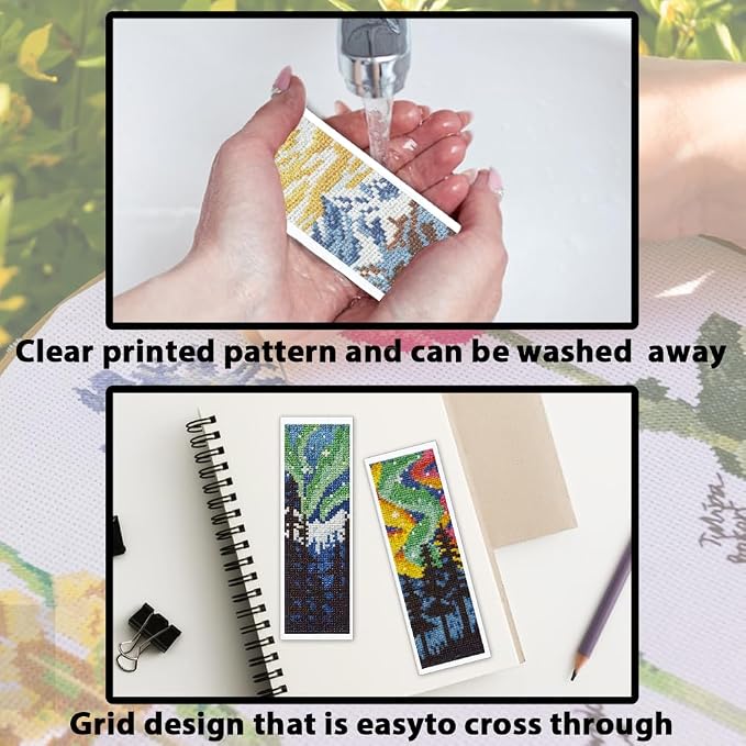 ACRNIGHEET 6PCS Cross Stitch Bookmark Kit - Image 3