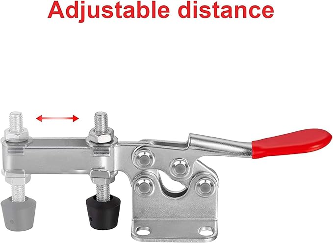 Accessbuy Toggle Clamp 225D 500Lbs Holding Capacity Heavy Duty Large Hold Down Clamp Quick-Release Horizontal Clamp（2Pack)