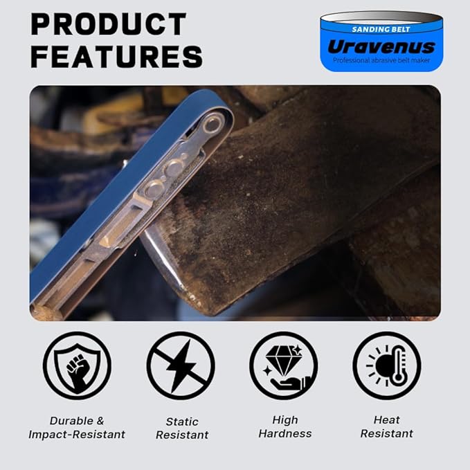 1/2 x 18 Inch Sanding Belts, 36 Pcs 80 Grit, Zirconia Sanding Belts for Medium-Fine Metal Polishing, Woodworking, Surface Refining