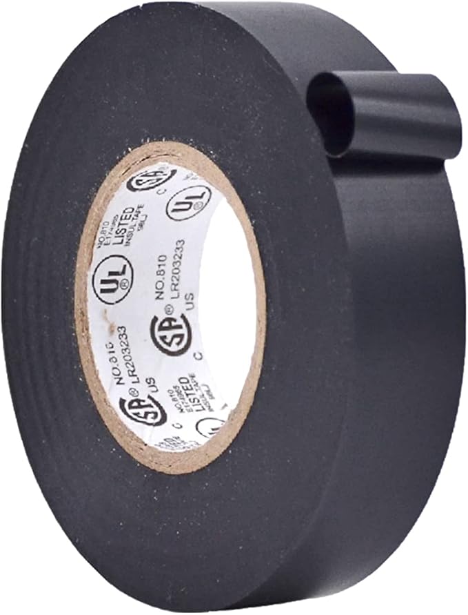 WOD ETC766 Professional Grade General Purpose Black Electrical Tape UL/CSA Listed core. Vinyl Rubber Adhesive Electrical Tape: 3/4inch X 66ft. - Use at No More Than 600V & 176F (Pack of 1)