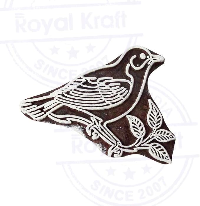 Royal Kraft Wooden Stamps DIY Fabric, Henna Printing Blocks THDtag083 - Image 3