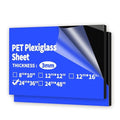 Art3d 1/8" Thick Plexiglass Sheets in Black by Art3d