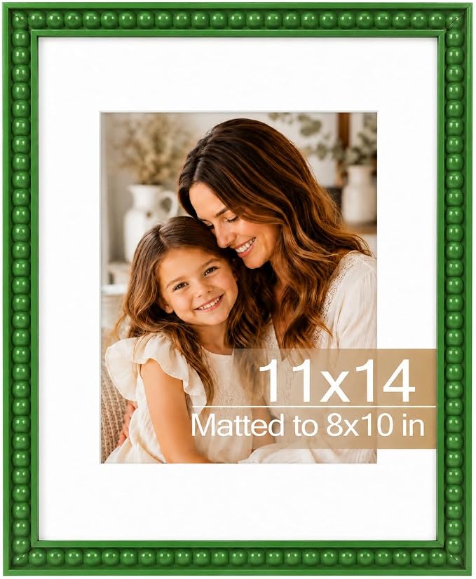 Solid Wood 11x14 Picture Frame Beaded Frame by QOTIB