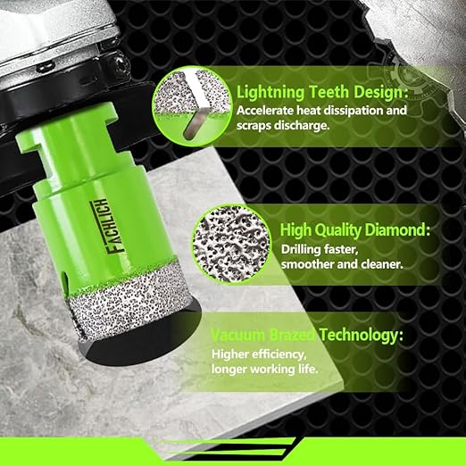 Diamond Core Drill Bit - 5" Tile Hole Saw 127mm Granite Core Bit for Porcelain Tile Granite Marble Masonry