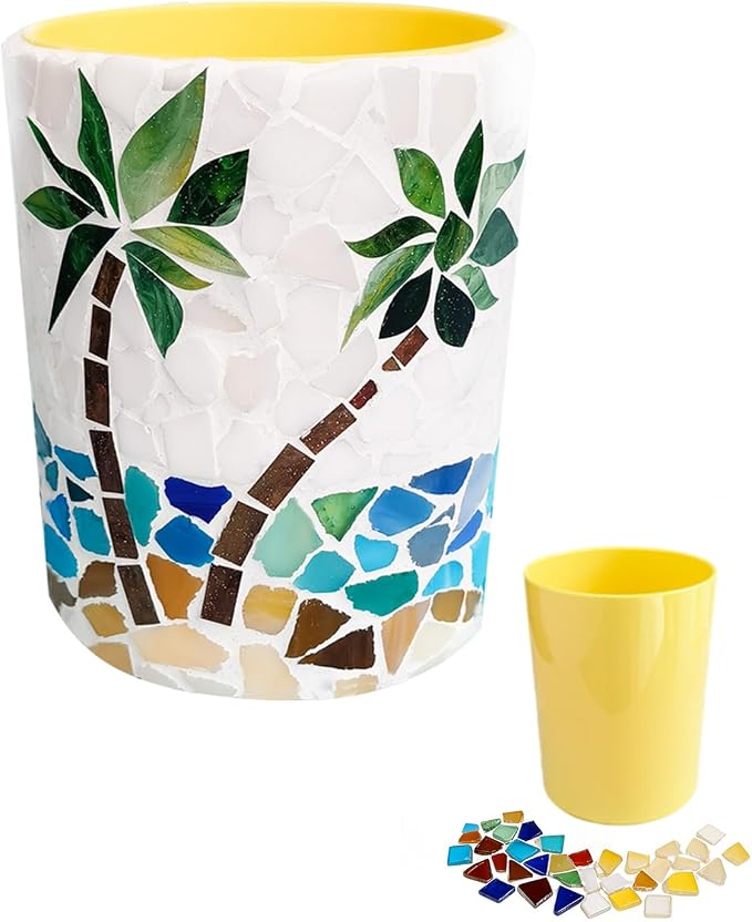 DIY Glass Mosaic Pen Holder Craft Kit by YUCHIYA
