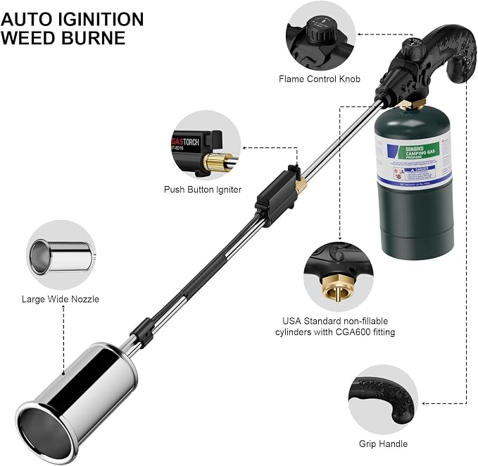Sondiko Big Flame Propane Torch Head Kit, Weed Torch, Heavy Duty Blow Torch - Image 7