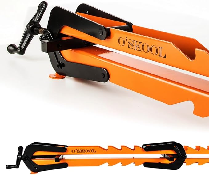 O'SKOOL Pressure Panel Clamps (2-Pack) - 4-Way Pressure Steel Clamps for Cutting Boards, Tabletops, and Cabinet Making - Ideal for Flush Joints & Precision Woodworking Projects
