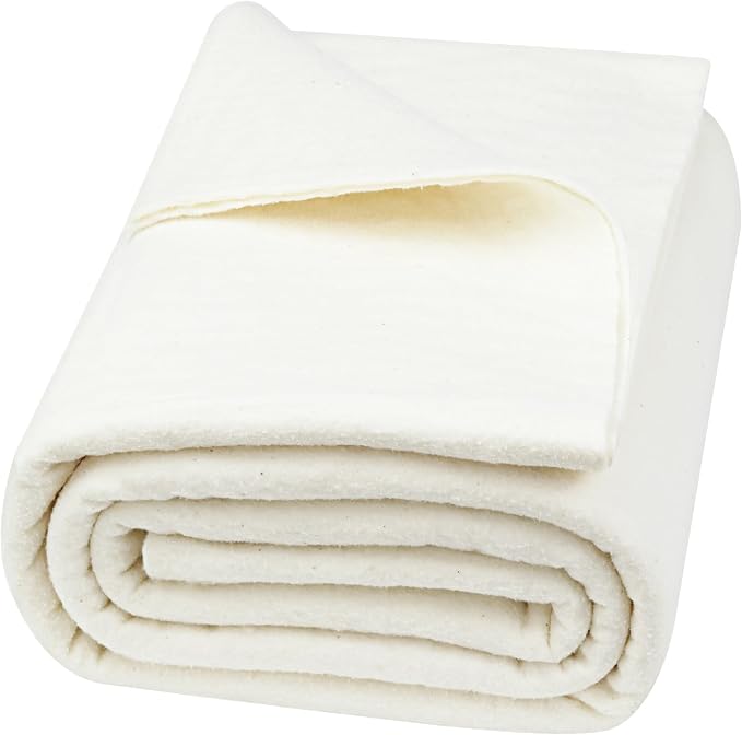 PLANTIONAL Grinding Natural Cotton Quilt Batting: 79-Inch x 91-Inch Light by PLANTIONAL