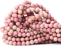 60PCS 6mm Natural Rhodochrosite Gemstone Smooth Round Loose Beads by CHEAVIAN