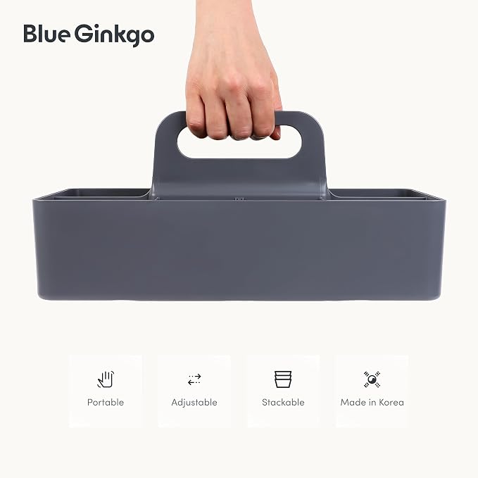 BLUE GINKGO Stackable Organizer Caddy, Made in Korea | Portable. Adjustable. - Image 5