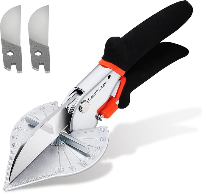 LeafLux Miter Shears for Wood Trim, Adjustable 45 to 135 Degree Handheld Tool by LeafLux