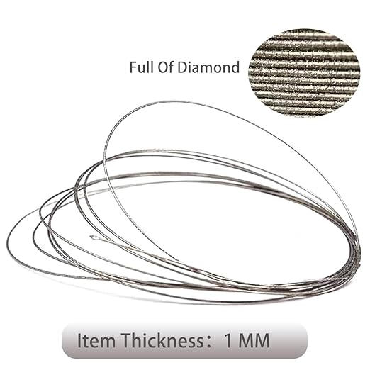 1PC Coping Saw Steel Frame with 1mm-3M diamond wire saw, used as a multifunctional manual tool for cutting marble, wood, jade and ceramics, glass (Copping Saw+Wire 1mm)