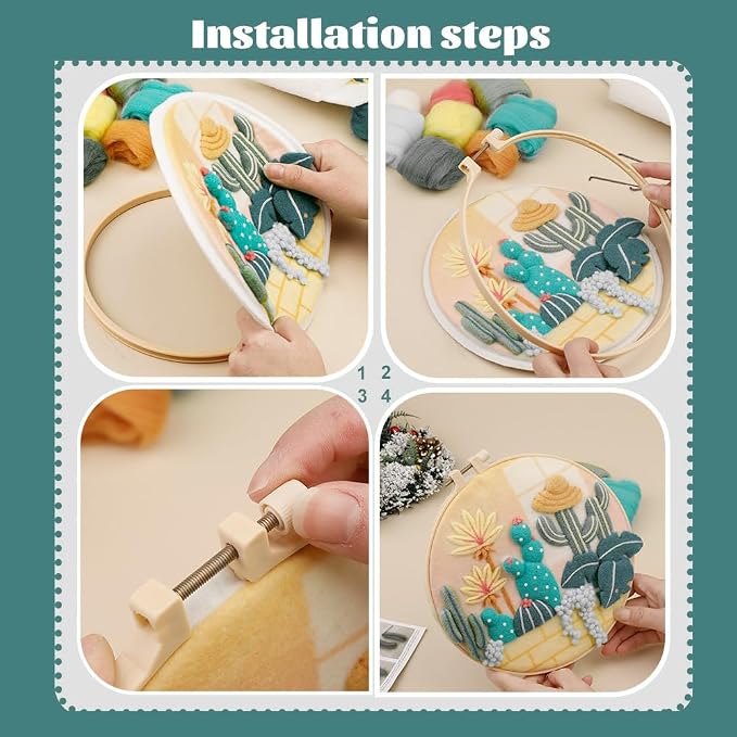 Wonafa DIY Wool Needle Felt Starter Kit, Beginner Needle Felt Kit - Image 3