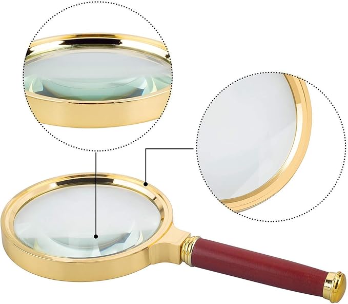 BASUNE 10X Handheld Magnifier, Reading Magnifier Loupe Glasses 10X - Image 7