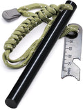 1/2"X 5" Ferro Rod Fire Starter, Drilled Flint and Steel Fire Starter Kit, Ferro Rods with Paracord Landyard Handle and Striker, Fire Starter Survival Tool for Outdoor Activity