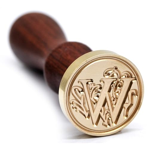 Medieval Initial Alphabet Sealing Wax Stamps, Brass Head Wooden Handle by TELOSMA
