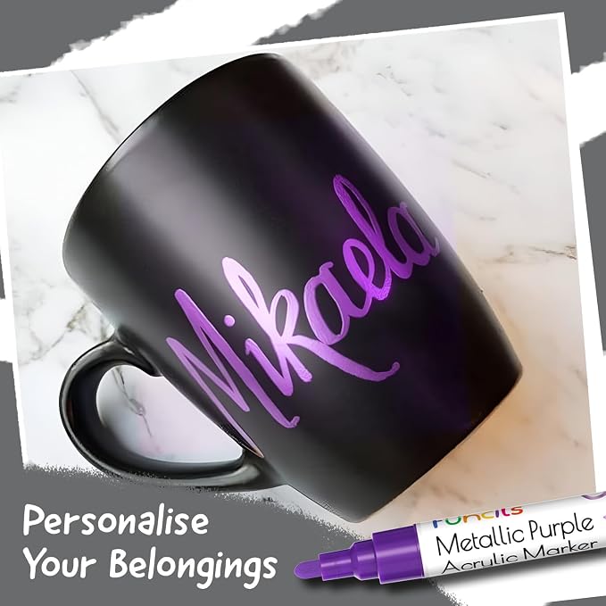 5 Metallic Acrylic Purple Paint Pen - Image 5