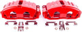 Power Stop Front S5006C Pair of High-Temp Red Powder Coated Calipers For Chevrolet Corvette 2005-2013 [Model Specific]