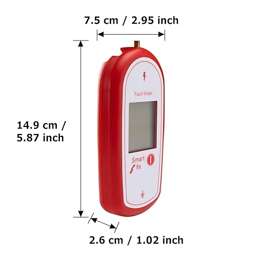 Electric Fence Voltage Tester, Handheld Fence Fault Finder Fence Tester for Farms, Digital Display High Voltage 200-15000V Gardening Tools