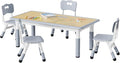 Brelley Height Adjustable Toddler Table and 4 Chairs Set, Graffiti Desktop by GrowwithYourKids