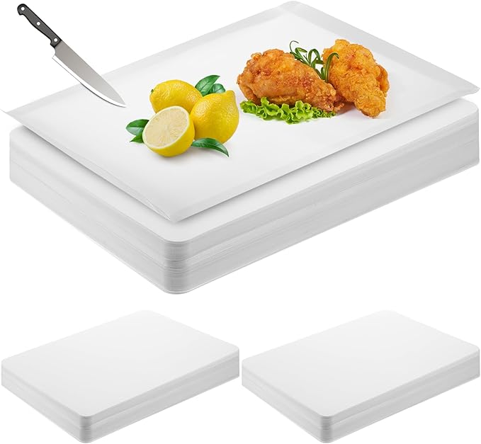 Hushee 120 Count Disposable Cutting Board Sheets 10 x 13 Inch Flexible Plastic by Hushee