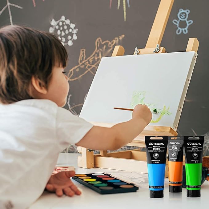 GOTIDEAL Acrylic Paint Gray Tubes Non Toxic Non Fading, Rich Pigments - Image 5