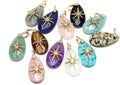 LE SKY Natural Stone Pendants Healing Crystal Gemstones by LE+SKY