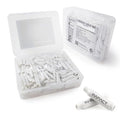 300 Pcs Low Voltage B Connectors Crimp Splice Terminals AWG 22–26 Gauge Butt Connector for Telecom Phone Security Alarm Lighting Security Systems (White no Gel, Indoor use)