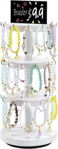 Pinzoveco Bracelet Holder, 3 Tier Wooden Rotating Bracelet Display Stand by Pinzoveco