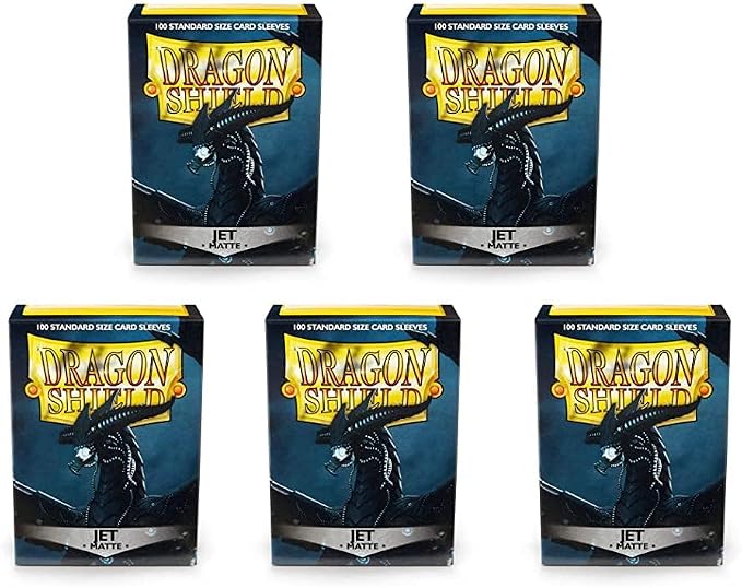 5 Packs Dragon Shield Matte Jet Standard Size 100 ct Card Sleeves Value Bundle! - Image 6