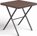 Folding Table, 27 Inch Square Folding Table, No Assembly Portable Camping by FoldingFurniture
