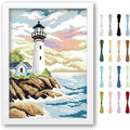 FREEBLOSS Lighthouse Cross Stitch Kit Cross Stitch Starter Kit by FreeandCreativeCraftsArt