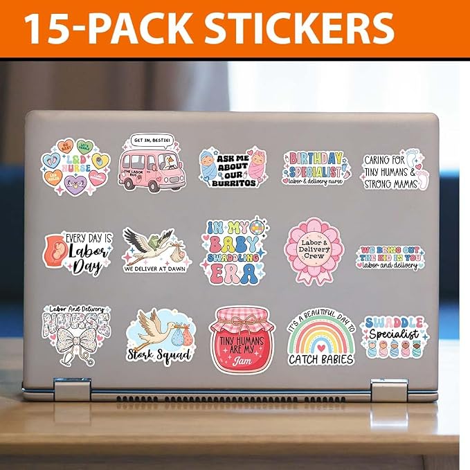 MAIANEY L&D Nurse Sticker Pack – Labor and Delivery Nurse Stickers, Funny - Image 2