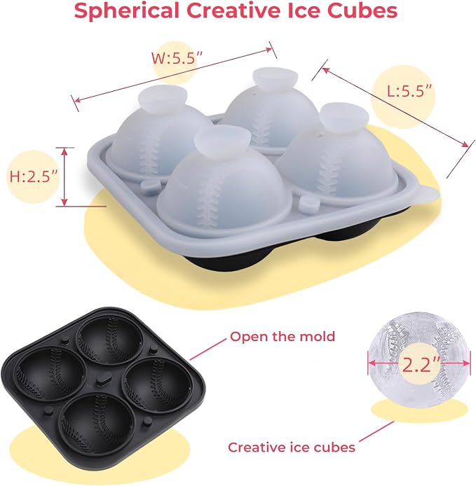 Large Ice Cube Tray, Silicone Ice Cube Trays - Image 8